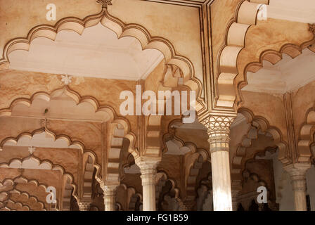 Mehrabs de darbar hall , fort rouge , , Uttar Pradesh, Inde Banque D'Images