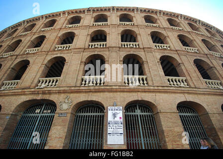 Bull fighting arena Plaza de Toros de Valence, Espagne Banque D'Images