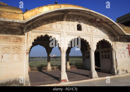 Fort d'agra construit au 16ème siècle par l'empereur moghol , , Uttar Pradesh , Site du patrimoine mondial de l'Inde Banque D'Images