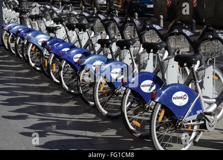 Valenbisi, le système de location de vélo dans la région de Valence Espagne Banque D'Images