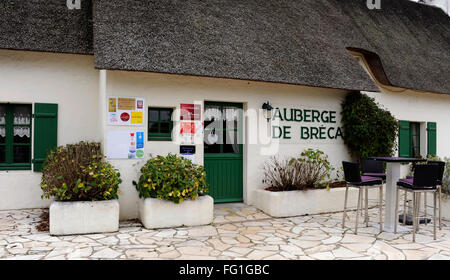 Auberge de Breca,village de Breca,Saint-Lyphard,Parc Naturel Régional de Brière, Loire-Atlantique, Pays de Loire, France Banque D'Images