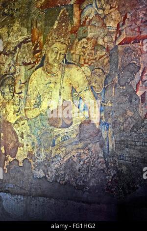 Ajanta Caves Maharashtra Inde Banque D'Images