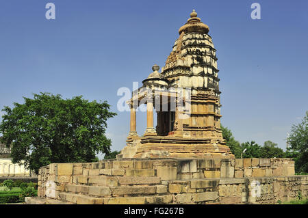 Khajuraho temple lakshmi dans le Madhya Pradesh Inde Banque D'Images