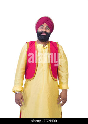 Homme sikh en costume traditionnel M.# 779A Banque D'Images