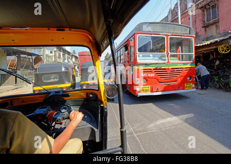 La vue d'un auto-rickshaw Mumbai Banque D'Images