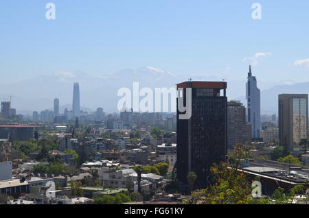 Vues du Cerro Santa Lucia, Santiago, Chili Banque D'Images