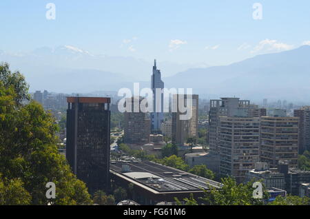 Vues du Cerro Santa Lucia, Santiago, Chili Banque D'Images