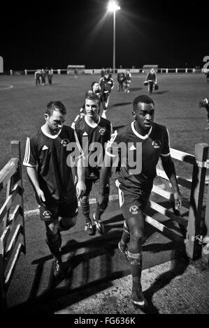 16 Février 2016 : Ascot, UK - Ascot United vs Bracknell Town dans la ligue de football Ligue hellénique. Ascot a remporté le Banque D'Images