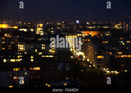 Lumières floues de Berlin Banque D'Images