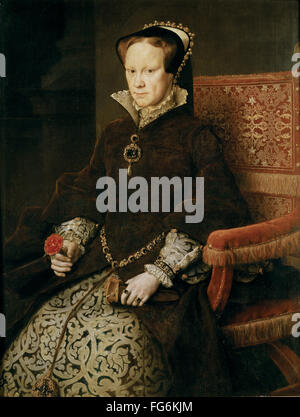 Mary I, la reine d'Angleterre et l'Irlande, connue sous le nom de "Bloody Mary" Banque D'Images