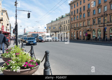 Nevsky Prospect, Saint Petersburg, Fédération de Russie, Région Nord-Ouest Banque D'Images