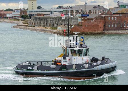 Suzanne sd retour à Portsmouth Harbour. Banque D'Images