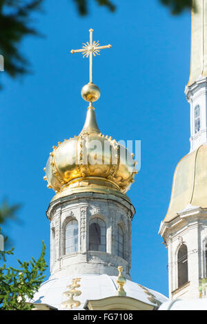 Coupole de la Cathédrale de St-Pierre et Paul, l'île de Zayachy, Saint Petersburg, région nord-ouest, République de Russie Banque D'Images
