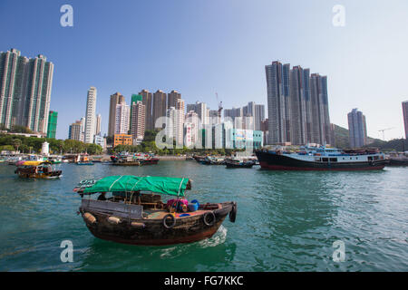 Aberdeen Harbour - Hong Kong Banque D'Images