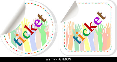 Ticket Vector banner set isolated on white Banque D'Images