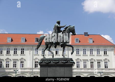 Géographie / voyage, Allemagne, Thuringe, Weimar, l'académie de musique, statue équestre de Carl August, Additional-Rights Clearance-Info-Not-Available- Banque D'Images