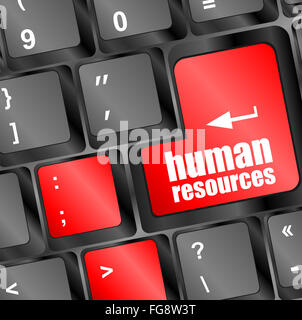 Bouton des ressources humaines sur l'ordinateur touche clavier Banque D'Images