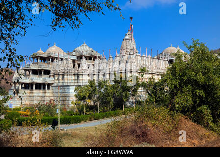 Le temple Jain de Ranakpur, Pali, Rajasthan, Inde, Asie Banque D'Images