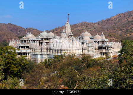 Le temple Jain de Ranakpur, Pali, Rajasthan, Inde, Asie Banque D'Images