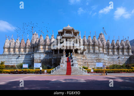 Le temple Jain de Ranakpur, Pali, Rajasthan, Inde, Asie Banque D'Images