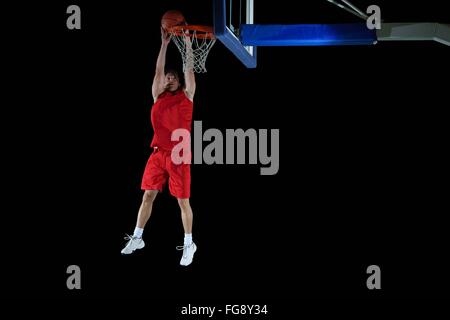 Basket-ball en action Banque D'Images