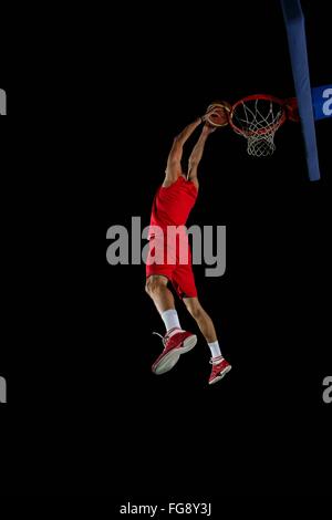 Basket-ball en action Banque D'Images