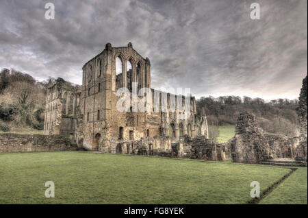 L'abbaye de Rievaulx le North York Moors National Park Banque D'Images