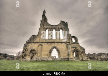 Byland Abbey, dans le Yorkshire, l'abbaye abandonnée Banque D'Images