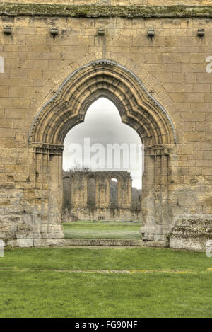 Byland Abbey, dans le Yorkshire, l'abbaye abandonnée Banque D'Images