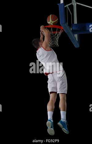 Basket-ball en action Banque D'Images