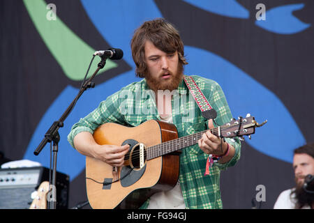 Fleet Foxes sur la pyramide la scène du festival de Glastonbury 2009, Somerset, Angleterre, Royaume-Uni. Banque D'Images