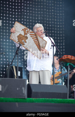 Rolf Harris sur la scène Jazz, festival de Glastonbury 2009, Somerset, Angleterre, Royaume-Uni. Banque D'Images