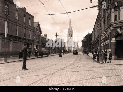 Rues de Dublin à la fin du xixe Banque D'Images