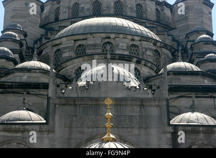 Les dômes de la Mosquée Bleue Sultan Ahmet Camii, ou, Istanbul, Turquie Banque D'Images