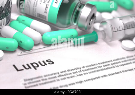 Le diagnostic de lupus. Concept médical. Banque D'Images