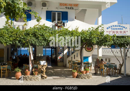 Spanien, Kreta, Agios, Rumeli viele Tavernen erwarten die hungrigen aus der Wanderer. Samaria-Schlucht Banque D'Images