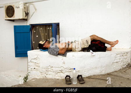 Spanien, Kreta, Agios, Rumeli viele aus der Wanderer müde. Samaria-Schlucht Banque D'Images