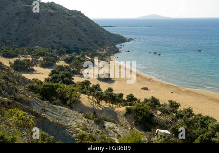 Spanien, Kreta, île de Gavdos, der Strand von Agios Ioannis. Banque D'Images