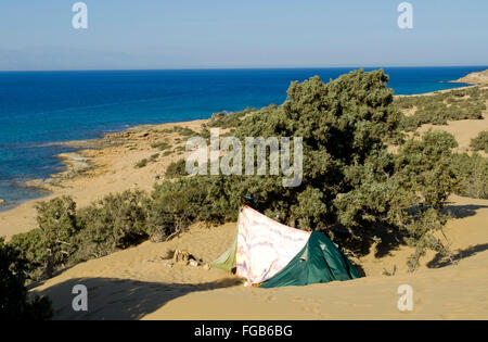 Spanien, Kreta, île de Gavdos, der Strand von Agios Ioannis. Banque D'Images