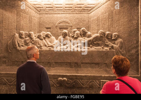 Mines de sel de Wieliczka,Cracovie,Pologne,l'Europe. Banque D'Images