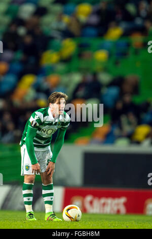 Lisbonne, Portugal. 18 Février, 2016. Sporting a perdu 1-0 à domicile à Bayer Leverkusen Bayer, Lisbonne gauche avec un avantage objectif pour le deuxième tour. Lisbonne, Portugal, le Feb 18, 2016. Credit : Gonçalo Silva/Alamy Live News Banque D'Images