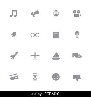 [JPEG] gray simple web icon set 5 pour la conception web, l'interface utilisateur (IU), l'infographie et de l'application mobile (apps) Banque D'Images