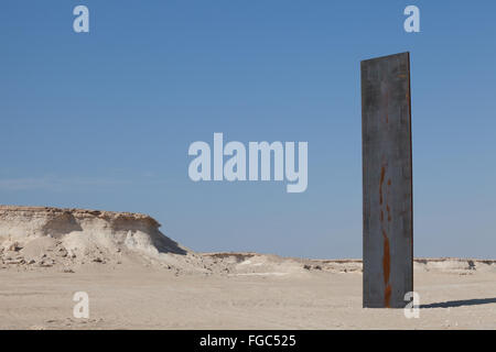 Installation d'art public par Richard Serra commandé par le Qatar Museums Authority. Banque D'Images