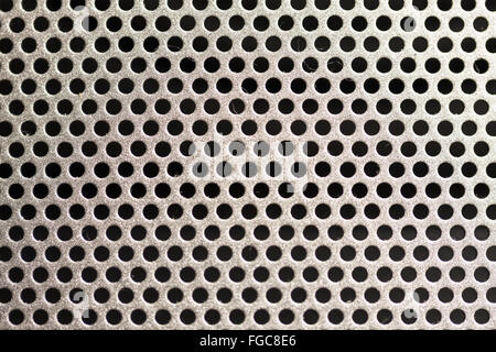 Grille de trous sur un orateur Banque D'Images