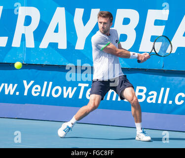 Delray Beach, Florida, US. 16Th Jun 2016. Wild card professionnel tennis TIM SMYCZEK se rallièrent à oust n° 7 seed Donald Young à l'ATP World Tour Delray Beach Ouvrir dans Delray Beach, Floride 1-6, 7-6 (2), 6-2 l'avance pour la finale. Credit : Arnold Drapkin/ZUMA/Alamy Fil Live News Banque D'Images