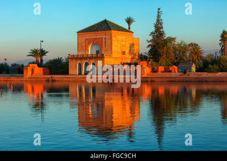 Les jardins sont des jardins loced à l'ouest de l'MarrakechMorocco mountas ges du las. Ils ont été construits au 12e Banque D'Images