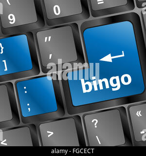 Bouton de bingo sur clavier d'ordinateur Banque D'Images