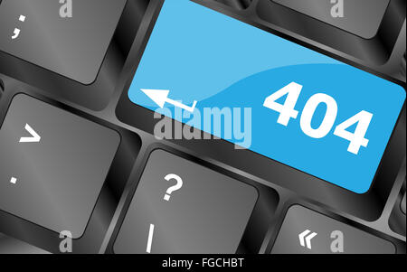 Le bouton code 404 sur les touches du clavier Banque D'Images