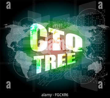 Ctq tree mot sur digital touch screen Banque D'Images