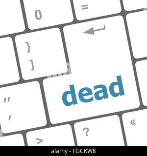 Concept social : clavier de l'ordinateur avec mot mort Banque D'Images
